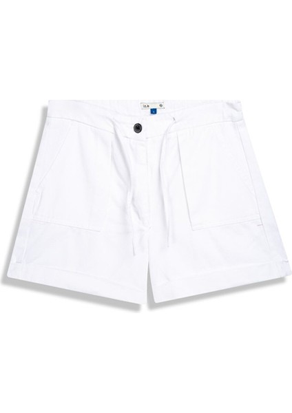 Basıc Gabardin Regular Mini Beyaz Şort