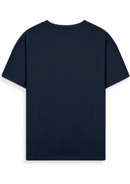Kısa Kollu Sıfır Yaka Sıgn Baskılı Lacivert T-Shırt fiyatları