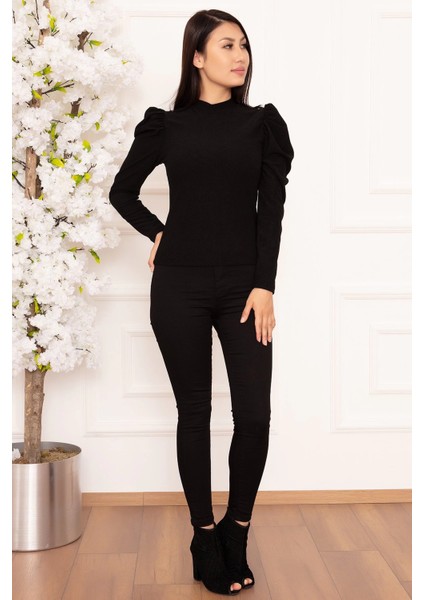 Prenses Kol Bluz Siyah W3125 modelleri