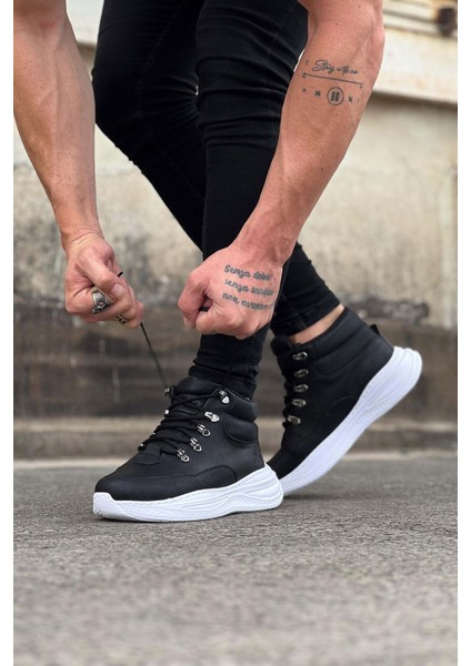 Siyah Cilt Yüksek Taban Yarım Bilek Bot fiyatları