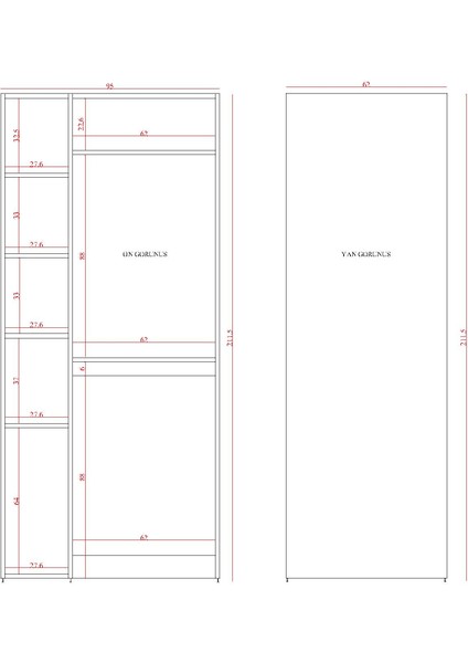 Mdf Çamaşır Makinesi ve Kurutma Makinesi Dolabı Standart ahşap lefkas meşe indirimleri