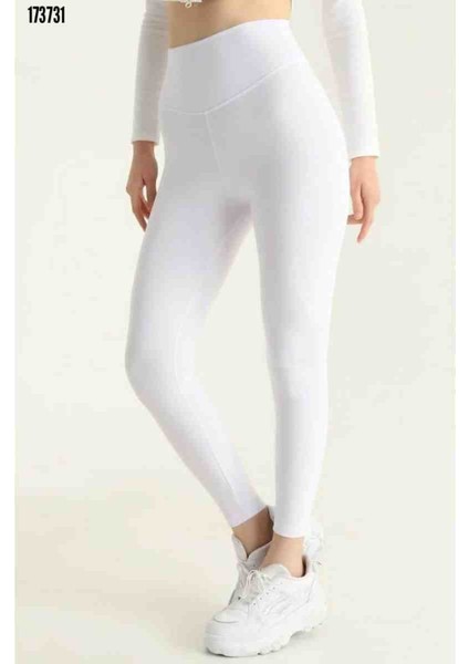 Kadın Yüksek Bel Korse Detay Toparlayıcı Tayt, Kırmızı Gül Figürlü Kolye Hediye