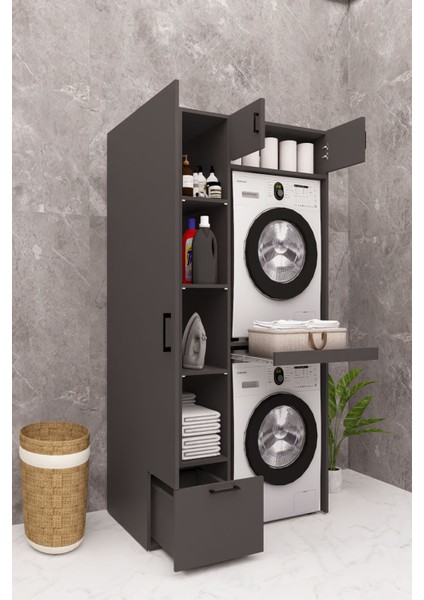 Mdf Çamaşır Makinesi ve Kurutma Makinesi Dolabı Ütü Masalı fiyatları