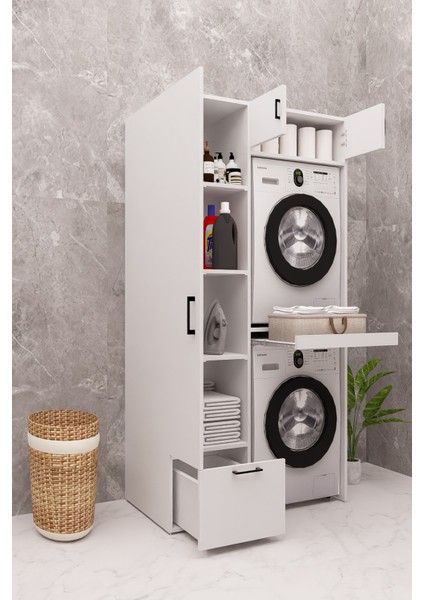 Mdf Çamaşır Makinesi ve Kurutma Makinesi Dolabı Ütü Masalı fiyatları