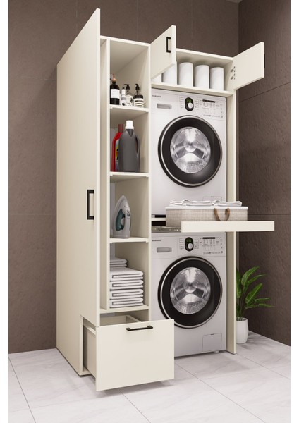 Mdf Çamaşır Makinesi ve Kurutma Makinesi Dolabı Ütü Masalı fiyatları