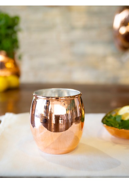 Bakır Bardak Tombul Kokteyl 2'li Bakır Renk fırsatları