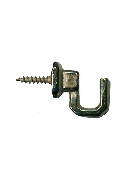 Vidalı Kanca, Askı Küçük - 15X18MM, Sarı - 1 Adet