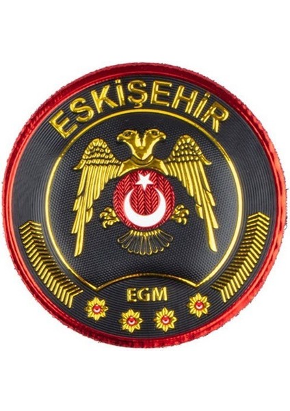 Eskişehir Çevik Kuvvet Polis Arması 3D Plastik Tpu, Yeni Tip, Cırtlı, Standart Ölçü, 1.sınıf Kalite