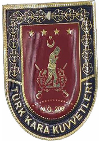 Türk Kara Kuvvetleri Mont Brövesi Yelek Arması 3D Plastik Tpu Yeni Model Tip Cırtlı, Standart Ölçü,