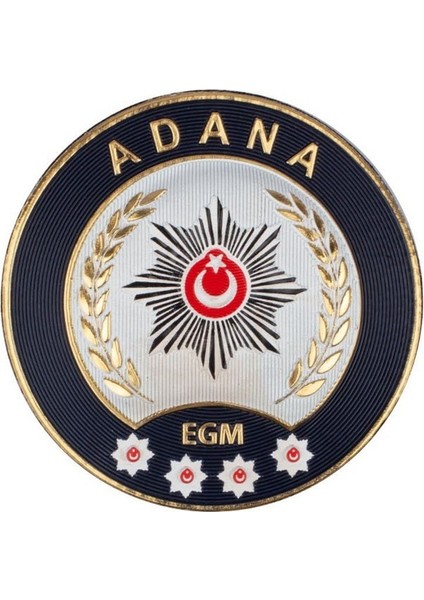 Adana Polis Kol Arması 3D Plastik Tpu, Yeni Tip, Cırtlı, Standart Ölçü, 1.sınıf Kalite