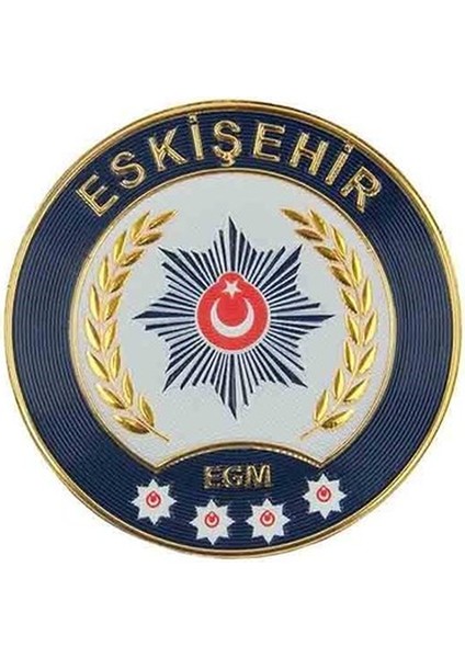 Eskişehir Polis Kol Arması 3D Plastik Tpu, Yeni Tip, Cırtlı, Standart Ölçü, 1.sınıf Kalite