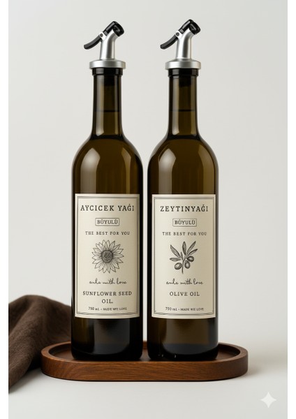 2 Li 750 ml Amber Zeytinyagi Ayçiçek Yagı Şişesi