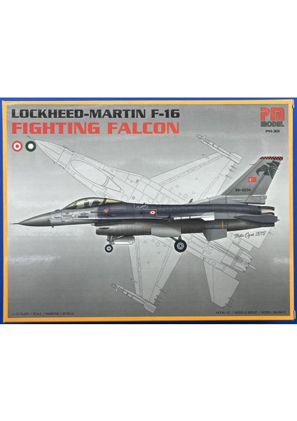 Model 301 1/72 F-16 Fighting Falcon Avcı-Bombardıman Uçağı Plastik Model Kiti