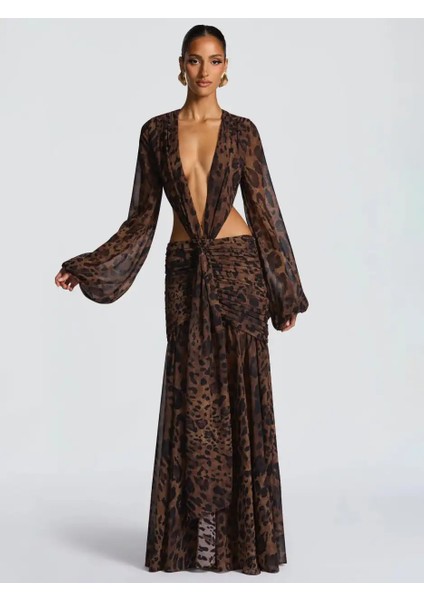 Reverıe Sırt Dekolteli Uzun Elbise fırsatları