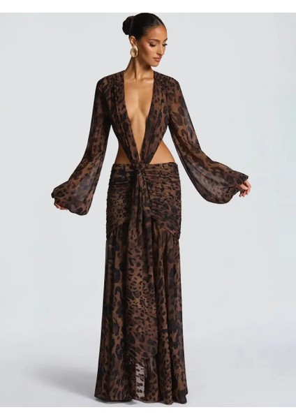 Reverıe Sırt Dekolteli Uzun Elbise indirimleri