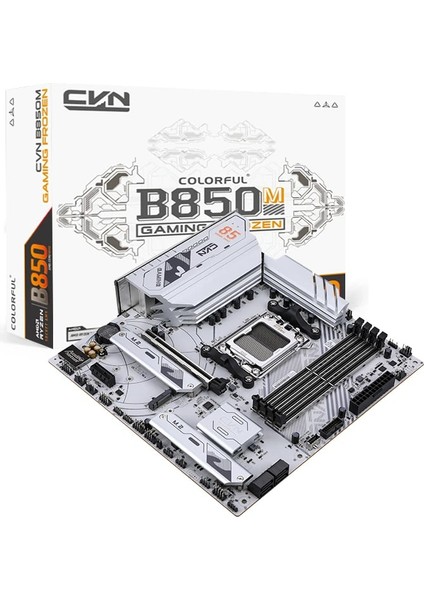 Cvn B850M Gamıng Frozen V14A Ddr5 8400MHZ Matx Am5 Gaming (Oyuncu) Anakart