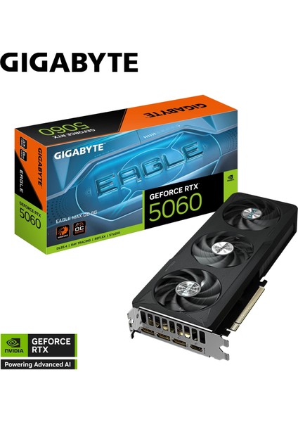 Geforce RTX5060 Eagle Max Oc GV-N5060EAGLEMAX Oc-8gd Gddr7 8gb 128BIT Gaming (Oyuncu) Ekran Kartı