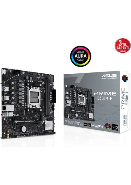 Prime B650M-F Amd B650 Am5 Soket Ddr5 7200+(OC)MHZ Matx Anakart