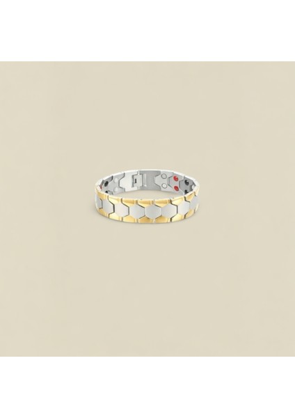 Manyetik Mıknatıslı Çelik Erkek Bilekliği