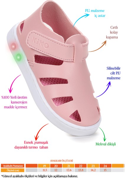 Limba Işıklı Cırtlı Kız Bebek Sandalet fiyatları
