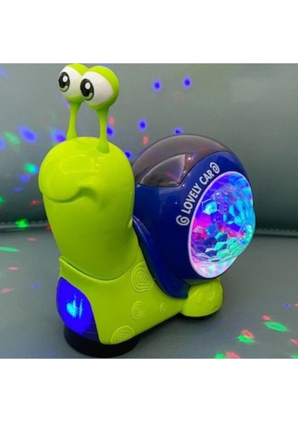 Işıklı Müzikli Yürüyen Salyangoz | Bebek Emekleme Oyuncağı | 9×13,5×13,5 cm Eğitici Oyuncak