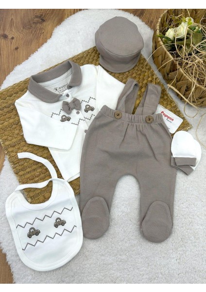 Araba Nakışlı 5li Hastane Çıkışı Zıbın Set