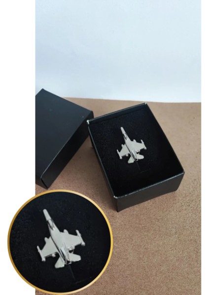 F-16 Savaş Uçağı Yaka Rozeti Özel Kutulu