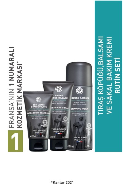 Ferahlatıcı Yatıştırıcı ve Canlandırıcı Tıraş Köpüğü,balsamı ve Sakal Bakım Kremi Rutin Seti