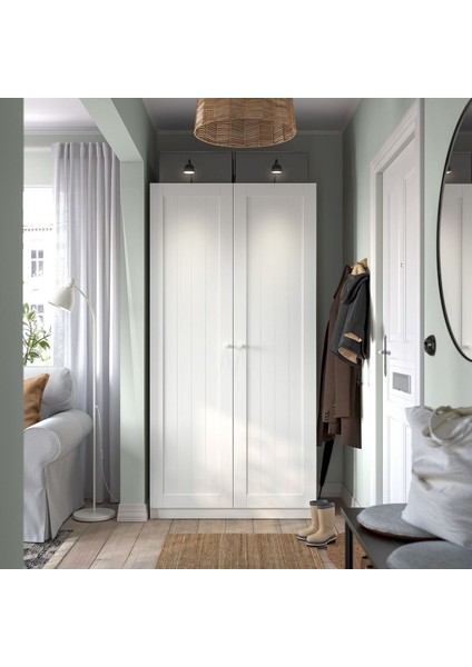 Pax Gardırop, Beyaz, 100X60X201 cm fırsatları