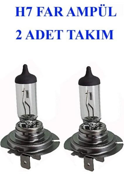 Far Ampülü Ampul H7 12V 55W Halogen 2 Adet Takım