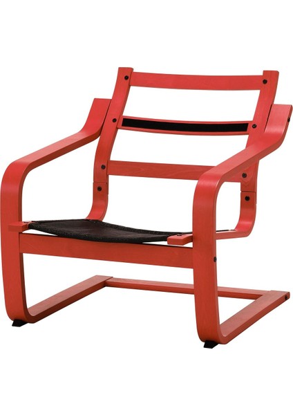 Sallanan Koltuk Iskeleti, Kırmızı Vernikli, Alçak Arkalıklı