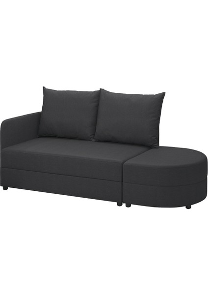 2'li Kanepe ve Puf, Vissle Koyu Gri