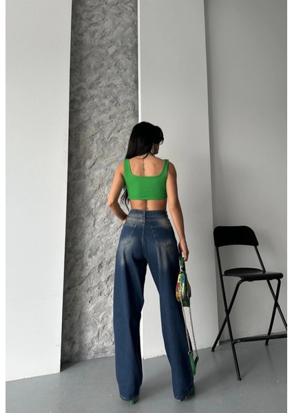 Baggy Süper Taş Bıyık Yıkama Kahve Tint Jeans Pantolon D2007 fiyatları