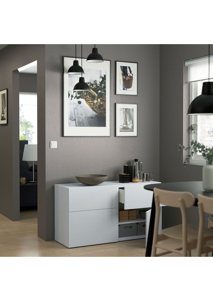 Dolap Kombinasyonu, Beyaz, 120X42X65 Cm, Lappvıken, Fren Raylı fiyatları