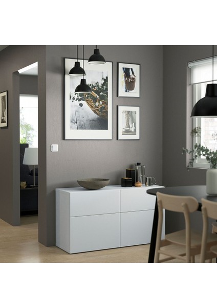 Dolap Kombinasyonu, Beyaz, 120X42X65 Cm, Lappvıken, Fren Raylı modelleri