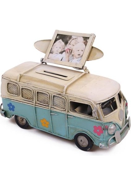 Dekoratif Metal Minibüs Çerçeveli ve Kumbaralı Hediyelik (1678SS) fiyatları