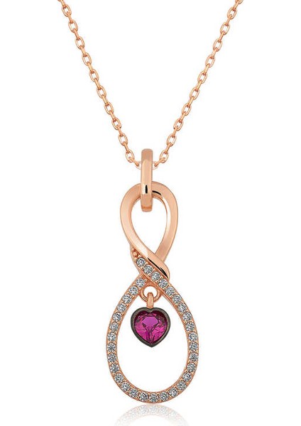 925 Ayar Gümüş Sonsuz Kalp Kadın Gümüş Kolye T4605