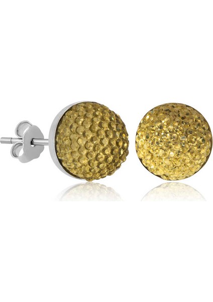 925 Ayar Gümüş Kristal Çivili Kadın Küpe T6930