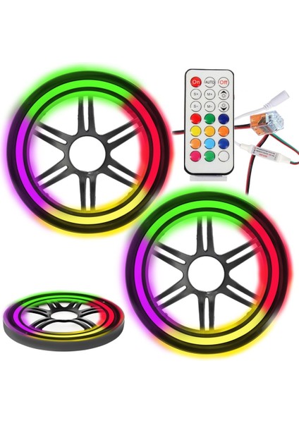 Pixel Ledli 16CM Hoparlör Kapak 2 Adet Cekave PK-6080