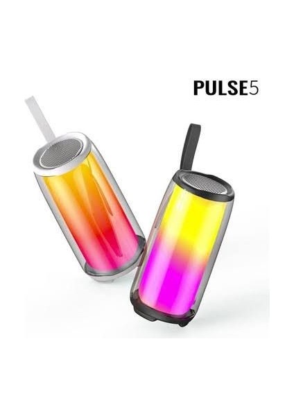 Rgb Işıklı Bluetooth Hoparlör Pluse5 Tws (Beyaz)
