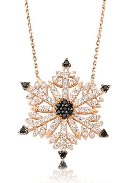 925 Ayar Gümüş Kar Tanesi Bayan Gümüş Kolye PT2610340