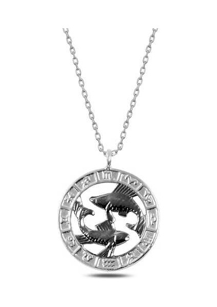 925 Ayar Gümüş Balık Burcu Kolye T4997