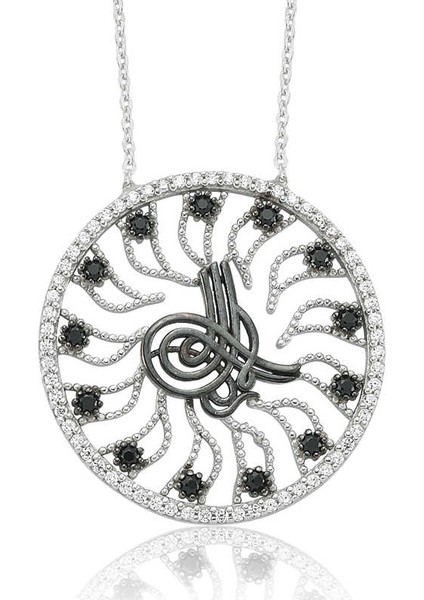 925 Ayar Gümüş Tuğra Kadın Gümüş Kolye PT2610134