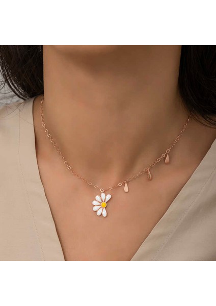 925 Ayar Gümüş Papatya Seviyor Sevmiyor Bayan Gümüş Kolye T5981 fiyatları