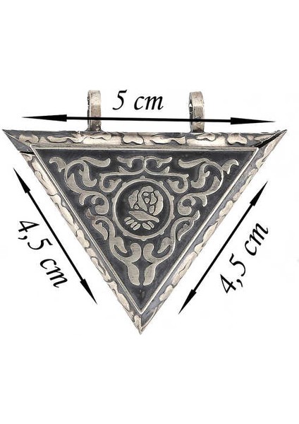 925 Ayar Gümüş Üçgen Içi Açılabilen Gül Muskalık Gümüş Kolye T6061 fiyatları