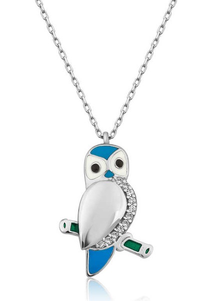 925 Ayar ​gümüş Baykuş Kadın Gümüş Kolye T4292