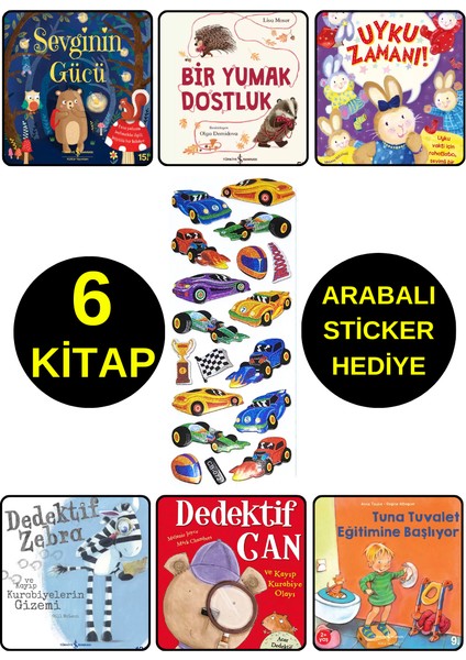 Arabalı Sticker Hediyeli - Okul Öncesi Resimli Kitaplar - Sevginin Gücü - Dedektif Zebra - Uyku ...