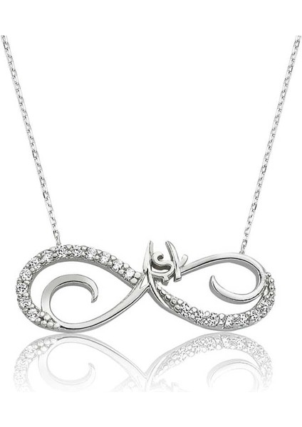 925 Ayar Gümüş Sonsuz Aşk Kadın Gümüş Kolye PT2610343