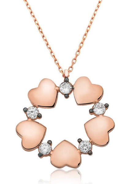 925 Ayar Gümüş Kalp Çemberi Kadın Gümüş Kolye PT26109149