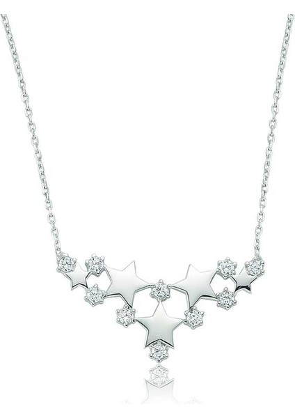 925 Ayar Gümüş Yıldız Kadın Gümüş Kolye PT2610258